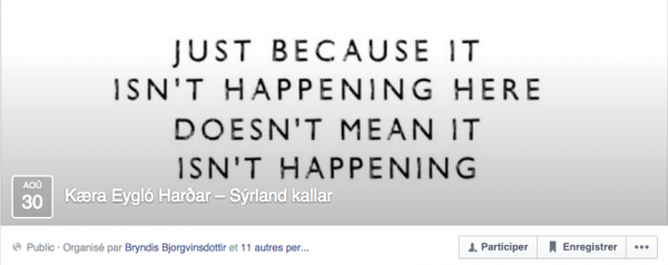 page facebook Islande/Syrie